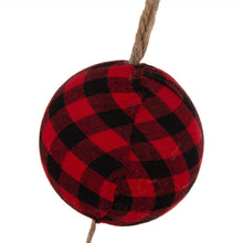 Load image into Gallery viewer, 72"L Red & Black Plaid Fabric Garland