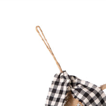 Load image into Gallery viewer, 72"L Black & White Plaid Fabric/Linen Garland