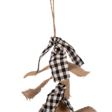Load image into Gallery viewer, 72"L Black & White Plaid Fabric/Linen Garland