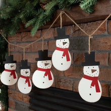 Load image into Gallery viewer, 72"L Metal Christmas Snowman Garland