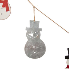 Load image into Gallery viewer, 72"L Metal Christmas Snowman Garland