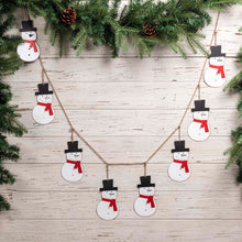 Load image into Gallery viewer, 72"L Metal Christmas Snowman Garland