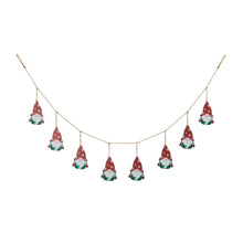 Load image into Gallery viewer, 72"L Metal Christmas Gnome Garland