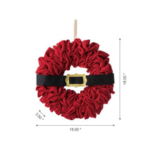 Load image into Gallery viewer, 18"D Christmas Red With Belt Fabric Wreath