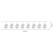 Load image into Gallery viewer, 2 pk 72"L Metal Christmas Santa Garland