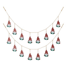 Load image into Gallery viewer, 2 pk 72"L Metal Christmas Gnome Garland