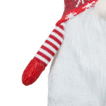 Load image into Gallery viewer, 28"H Fabric Christmas Gnome Shelf Sitter with Dangling Legs