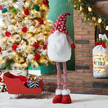 Load image into Gallery viewer, Telescoped Fabric Christmas Gnome Standing Décor