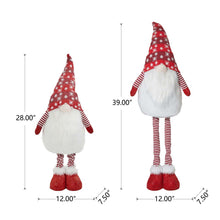 Load image into Gallery viewer, Telescoped Fabric Christmas Gnome Standing Décor