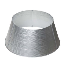 Load image into Gallery viewer, 26"D Silver Hammered Metal Tree Collar