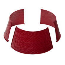Load image into Gallery viewer, 22"D Red Hammered Metal Tree Collar