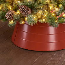 Load image into Gallery viewer, 26"D Red Metal Tree Collar
