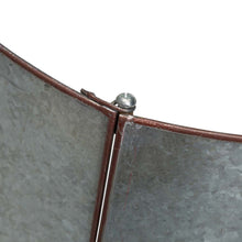 Load image into Gallery viewer, 22"D Galvanized "Merry Christmas" Cutout Metal Tree Collar with Light String