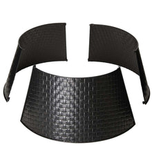 Load image into Gallery viewer, 26"D Black Metal Woven Tree Collar
