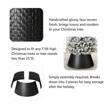 Load image into Gallery viewer, 26"D Black Metal Woven Tree Collar