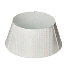 Load image into Gallery viewer, 26"D Washed White Metal Woven Tree Collar