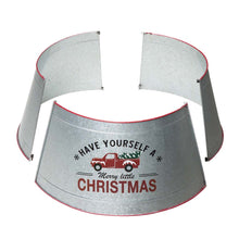 Load image into Gallery viewer, 26"D Galvanized Metal Tree Collar with Truck Motif