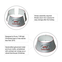 Load image into Gallery viewer, 26"D Galvanized Metal Tree Collar with Truck Motif
