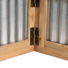 Load image into Gallery viewer, 26"L Galvanized Corrugated Metal & Wooden Christmas Tree Collar