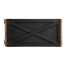 Load image into Gallery viewer, 22"L Washed Black Wooden Christmas Tree Collar
