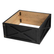 Load image into Gallery viewer, 26"L Washed Black Wooden Christmas Tree Collar