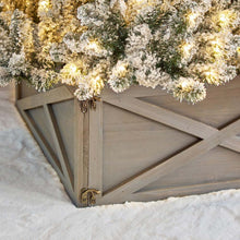 Load image into Gallery viewer, 22"L Warm Gray Wooden Christmas Tree Collar