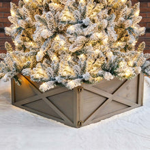 Load image into Gallery viewer, 26"L Warm Gray Wooden Christmas Tree Collar