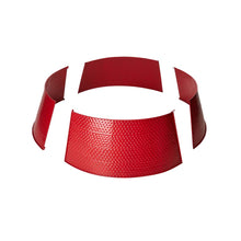 Load image into Gallery viewer, 40.5"D Large Christmas Red Hammered Metal Tree Collar