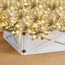 Load image into Gallery viewer, 30"L Washed White Large Wooden Christmas Tree Collar