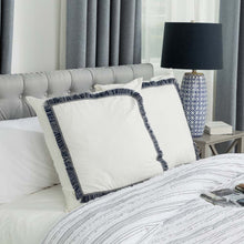 Load image into Gallery viewer, 2 Pack Indigo Dream Cotton Euro Sham Cover