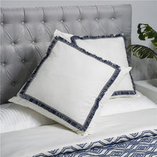 Load image into Gallery viewer, 2 Pack Indigo Dream Cotton Euro Sham Cover