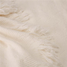 Load image into Gallery viewer, White Geometry Cotton Woven Throw
