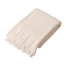 Load image into Gallery viewer, White Geometry Cotton Woven Throw