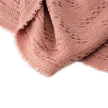 Load image into Gallery viewer, Coral Pink Grid Cotton Woven Throw
