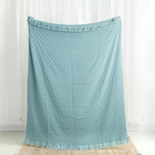 Load image into Gallery viewer, Olive Green Checked Cotton Woven Throw