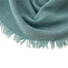 Load image into Gallery viewer, Olive Green Checked Cotton Woven Throw