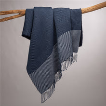 Load image into Gallery viewer, Indigo Acrylic Woven Throw