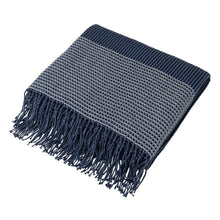 Load image into Gallery viewer, Indigo Acrylic Woven Throw