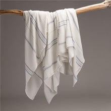 Load image into Gallery viewer, 90"L X 90"W Full Queen Cotton Stripe Quilt