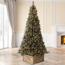 Load image into Gallery viewer, 7.5ft Pre-Lit Green Pine Artificial Christmas Tree with 700 Warm White Lights