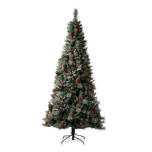 Load image into Gallery viewer, 7.5ft Pre-Lit Green Pine Artificial Christmas Tree with 700 Warm White Lights