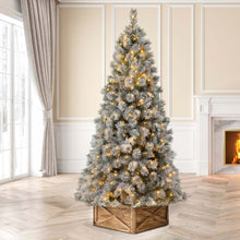 Load image into Gallery viewer, 9ft Pre-Lit Snow Flocked Artificial Spruce Christmas Tree With 900 Warm White Lights