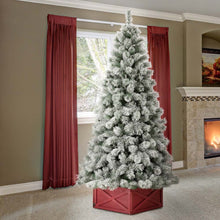 Load image into Gallery viewer, 9ft Pre-Lit Snow Flocked Artificial Spruce Christmas Tree With 900 Warm White Lights