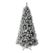 Load image into Gallery viewer, 7.5ft Pre-Lit Snow Flocked Artificial Spruce Christmas Tree With 650 Warm White Lights