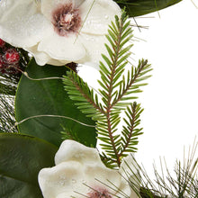Load image into Gallery viewer, 24"D Iced Magnolia Berry Pine Wreath With Lights