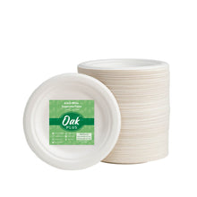 Load image into Gallery viewer, 6 inch White Compostable & Disposable Sugarcane Plates, 600 Pack