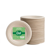 Load image into Gallery viewer, 6 inch Natural Compostable & Disposable Sugarcane Plates, 600 Pack
