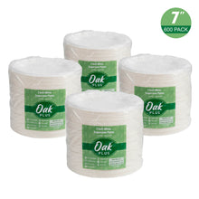 Load image into Gallery viewer, 7 inch White Compostable & Disposable Sugarcane Plates, 600 Pack