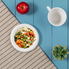 Load image into Gallery viewer, 7 inch White Compostable & Disposable Sugarcane Plates, 600 Pack