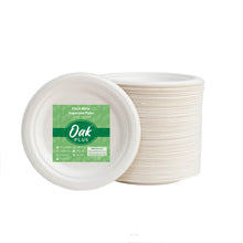 Load image into Gallery viewer, 7 inch White Compostable & Disposable Sugarcane Plates, 600 Pack